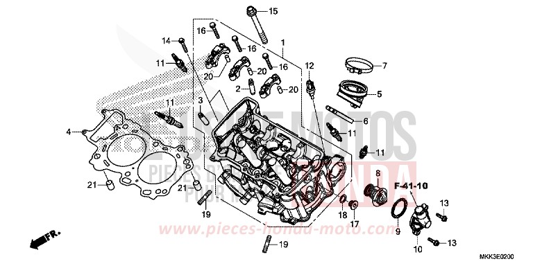 ZYLINDERKOPF von Africa Twin GRAND PRIX RED (R380B) von 2018